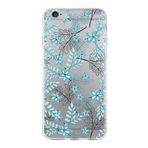PrintiFy Apple iPhone 6S Plus Uyumlu Kapak Floral Su Yeşili Tasarımlı Şeffaf Silikon Kılıf