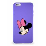 PrintiFy Apple iPhone 6s Plus Uyumlu Soft Premier Kapak Minnie Mouse-b Tasarımlı Silikon Kılıf - Mor