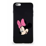 PrintiFy Apple iPhone 6s Plus Uyumlu Soft Premier Kapak Minnie Mouse-b Tasarımlı Silikon Kılıf - Siyah