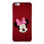 PrintiFy Apple iPhone 6s Plus Uyumlu Soft Premier Kapak Minnie Mouse-c Tasarımlı Silikon Kılıf - Mürdüm
