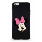 PrintiFy Apple iPhone 6s Plus Uyumlu Soft Premier Kapak Minnie Mouse-c Tasarımlı Silikon Kılıf - Siyah