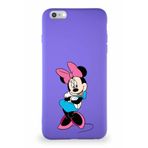 PrintiFy Apple iPhone 6s Plus Uyumlu Soft Premier Kapak Minnie Mouse-d Tasarımlı Silikon Kılıf - Mor