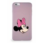 PrintiFy Apple iPhone 6s PlusUyumlu Soft Premier Kapak Minnie Mouse-a Tasarımlı Silikon Kılıf - Pudra
