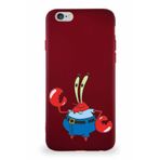 Printify Apple Iphone 6S Soft Premier Kapak Bay Yengeç Tasarımlı Silikon Kılıf - Mürdüm