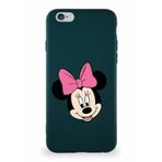 PrintiFy Apple iPhone 6s Soft Premier Kapak Minnie Mouse-c Tasarımlı Silikon Kılıf - Yeşil