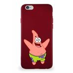 Printify Apple Iphone 6S Soft Premier Kapak Patrick Yıldız Tasarımlı Silikon Kılıf - Mürdüm