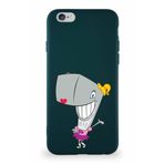 Printify Apple Iphone 6S Soft Premier Kapak Pearl Yengeç Tasarımlı Silikon Kılıf - Yeşil