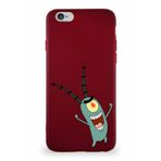 Printify Apple Iphone 6S Soft Premier Kapak Plankton Tasarımlı Silikon Kılıf - Mürdüm