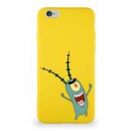 Printify Apple Iphone 6S Soft Premier Kapak Plankton Tasarımlı Silikon Kılıf - Sarı