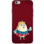 Printify Apple Iphone 6S Soft Premier Kapak Puff Tasarımlı Silikon Kılıf - Mürdüm