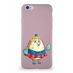 Printify Apple Iphone 6S Soft Premier Kapak Puff Tasarımlı Silikon Kılıf - Pudra