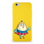 Printify Apple Iphone 6S Soft Premier Kapak Puff Tasarımlı Silikon Kılıf - Sarı