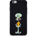 Printify Apple Iphone 6S Soft Premier Kapak Squidward Dokunaç Tasarımlı Silikon Kılıf - Siyah