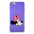 PrintiFy Apple iPhone 6s Uyumlu Plus Soft Premier Kapak Minnie Mouse-a Tasarımlı Silikon Kılıf - Mor