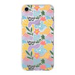 PrintiFy Apple iPhone 7 ile Uyumlu Kapak Memphis Desen - 2 Tasarımlı 1mm Fit Şeffaf Silikon Kılıf