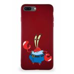 Printify Apple Iphone 7 Plus Soft Premier Kapak Bay Yengeç Tasarımlı Silikon Kılıf - Mürdüm