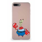 Printify Apple Iphone 7 Plus Soft Premier Kapak Bay Yengeç Tasarımlı Silikon Kılıf - Pudra