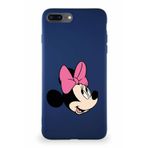 PrintiFy Apple iPhone 7 Plus Soft Premier Kapak Minnie Mouse-a Tasarımlı Silikon Kılıf - Lacivert