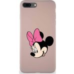 Printify Apple Iphone 7 Plus Soft Premier Kapak Minnie Mouse-B Tasarımlı Silikon Kılıf - Pudra