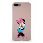 PrintiFy Apple iPhone 7 Plus Soft Premier Kapak Minnie Mouse-d Tasarımlı Silikon Kılıf - Pudra