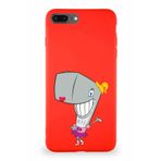 PrintiFy Apple Iphone 7 Plus Soft Premier Kapak Pearl Yengeç Tasarımlı Silikon Kılıf - Kırmızı