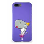 Printify Apple Iphone 7 Plus Soft Premier Kapak Pearl Yengeç Tasarımlı Silikon Kılıf - Mor