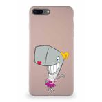 PrintiFy Apple Iphone 7 Plus Soft Premier Kapak Pearl Yengeç Tasarımlı Silikon Kılıf - Pudra