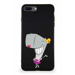 Printify Apple Iphone 7 Plus Soft Premier Kapak Pearl Yengeç Tasarımlı Silikon Kılıf - Siyah
