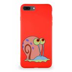Printify Apple Iphone 7 Plus Soft Premier Kapak Salyangoz Gary Tasarımlı Silikon Kılıf - Kırmızı