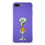 Printify Apple Iphone 7 Plus Soft Premier Kapak Squidward Dokunaç Tasarımlı Silikon Kılıf - Mor