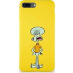Printify Apple Iphone 7 Plus Soft Premier Kapak Squidward Dokunaç Tasarımlı Silikon Kılıf - Sarı