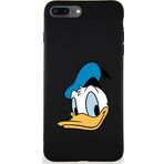 Printify Apple Iphone 7 Plus Uyumlu Soft Premier Kapak Donald Duck-B Tasarımlı Silikon Kılıf - Siyah