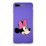 PrintiFy Apple iPhone 7 Plus Uyumlu Soft Premier Kapak Minnie Mouse-a Tasarımlı Silikon Kılıf - Mor