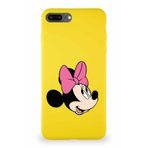 PrintiFy Apple iPhone 7 Plus Uyumlu Soft Premier Kapak Minnie Mouse-a Tasarımlı Silikon Kılıf - Sarı