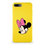 PrintiFy Apple iPhone 7 Plus Uyumlu Soft Premier Kapak Minnie Mouse-b Tasarımlı Silikon Kılıf - Sarı
