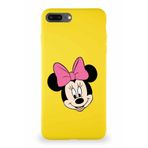 PrintiFy Apple iPhone 7 Plus Uyumlu Soft Premier Kapak Minnie Mouse-c Tasarımlı Silikon Kılıf Sarı