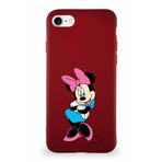 PrintiFy Apple iPhone 7 Soft Kapak Minnie Mouse-d Tasarımlı Silikon Kılıf - Mürdüm
