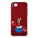 Printify Apple Iphone 7 Soft Premier Kapak Bay Yengeç Tasarımlı Silikon Kılıf - Mürdüm