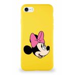 PrintiFy Apple iPhone 7 Soft Premier Kapak Minnie Mouse-a Uyumlu Tasarımlı Silikon Kılıf - Sarı