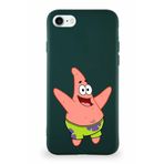 Printify Apple Iphone 7 Soft Premier Kapak Patrick Yıldız Tasarımlı Silikon Kılıf - Yeşil