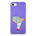 Printify Apple Iphone 7 Soft Premier Kapak Pearl Yengeç Tasarımlı Silikon Kılıf - Mor