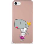 Printify Apple Iphone 7 Soft Premier Kapak Pearl Yengeç Tasarımlı Silikon Kılıf - Pudra