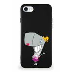 Printify Apple Iphone 7 Soft Premier Kapak Pearl Yengeç Tasarımlı Silikon Kılıf - Siyah