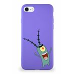 Printify Apple Iphone 7 Soft Premier Kapak Plankton Tasarımlı Silikon Kılıf - Mor