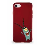 Printify Apple Iphone 7 Soft Premier Kapak Plankton Tasarımlı Silikon Kılıf - Mürdüm