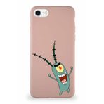 Printify Apple Iphone 7 Soft Premier Kapak Plankton Tasarımlı Silikon Kılıf - Pudra