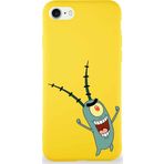 Printify Apple Iphone 7 Soft Premier Kapak Plankton Tasarımlı Silikon Kılıf - Sarı