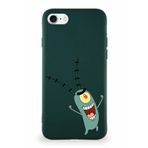 Printify Apple Iphone 7 Soft Premier Kapak Plankton Tasarımlı Silikon Kılıf - Yeşil