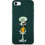 Printify Apple Iphone 7 Soft Premier Kapak Squidward Dokunaç Tasarımlı Silikon Kılıf - Yeşil