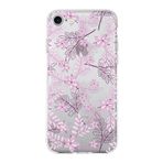 PrintiFy Apple iPhone 7 Uyumlu Kapak Floral Pudra Tasarımlı Şeffaf Silikon Kılıf